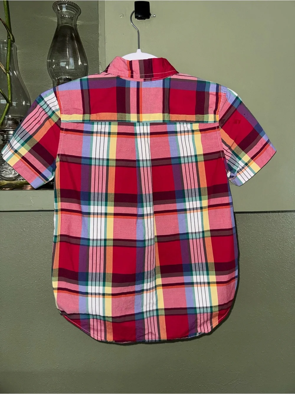 Kids Ralph Lauren Colorful Plaid Button Up Shirt Size 7